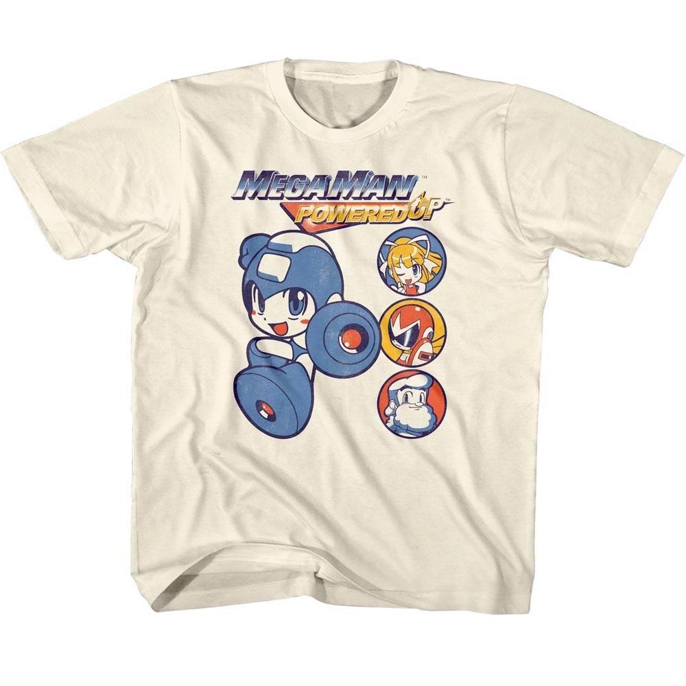 Megaman Powered Up Chibi Circles Kids T Shirt XXL