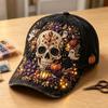 Halloween print baseball cap street accessory hat everyday casual sun hat