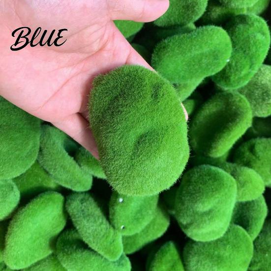 Miniature Garden Landscaping Landscaping Realistic Artificial Set Moss Rocks 10Pcs for Decorative Flocking Foam Fake Fish Tanks Stones Indoor