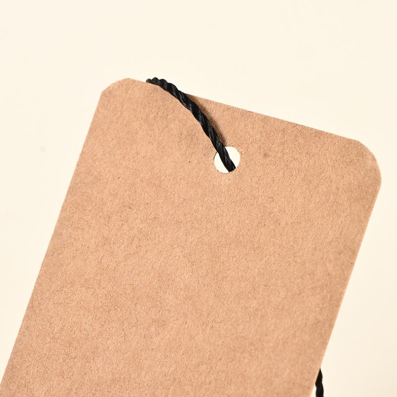 Pack Of 100 Blank Rectangular Hang Tags With Rounded Corners Paper Tags For Products And Branding Blank Kraft Paper Price Tags