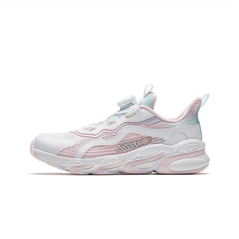 Anta Kids Red Flame Mesh Fabric Lightweight Breathable Running Shoes Men sneakers A22435573H