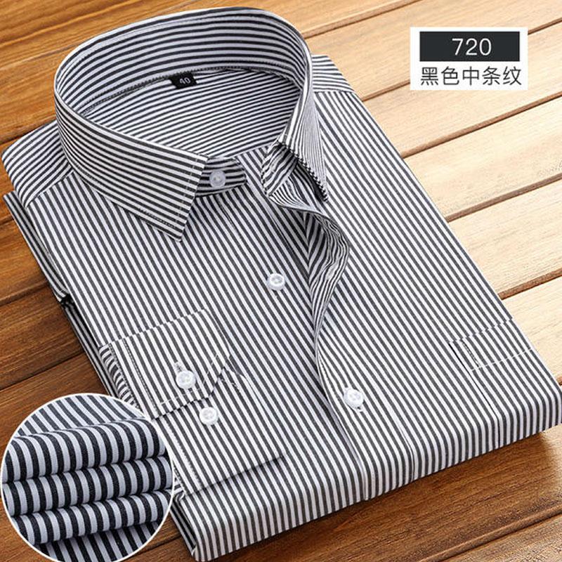 New Men's Short-sleeved Shirt Long Sleeved Spring and Summer Thin High-quality Cotton Casual Wear Fashion Slim