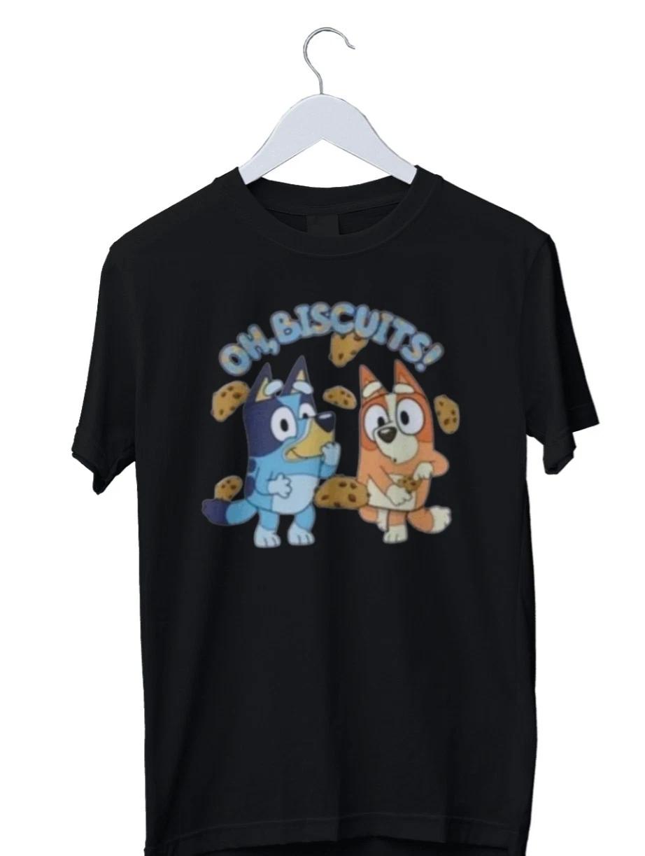 Unisex Adult Casual Graphic Oh Biscuits! Bluey Story Graphic Print ... M