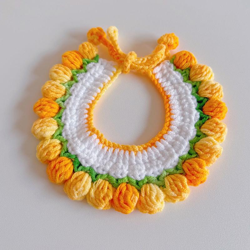 

Нагрудник для собак и кошек, вязаный ошейник для домашних животных, плюшевый мишка в синем и белом цвете, корги, милые аксессуары