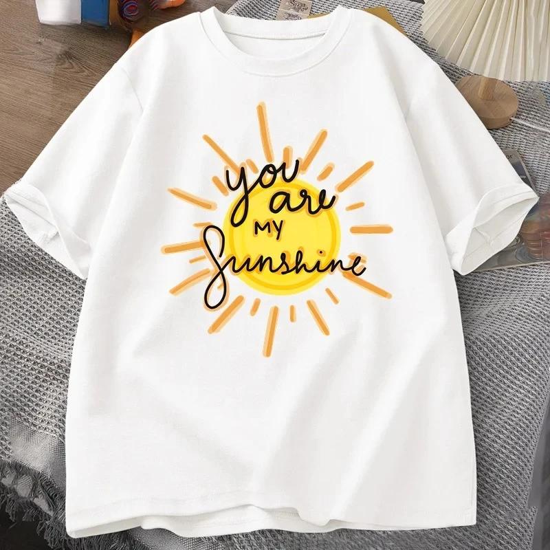 You Are My Sunshine Tshirt Unisex Short Sleeve Tshirts Funny Printed Tees Unisex Streetwear Clothes Vintage Y2k Clothes Tops