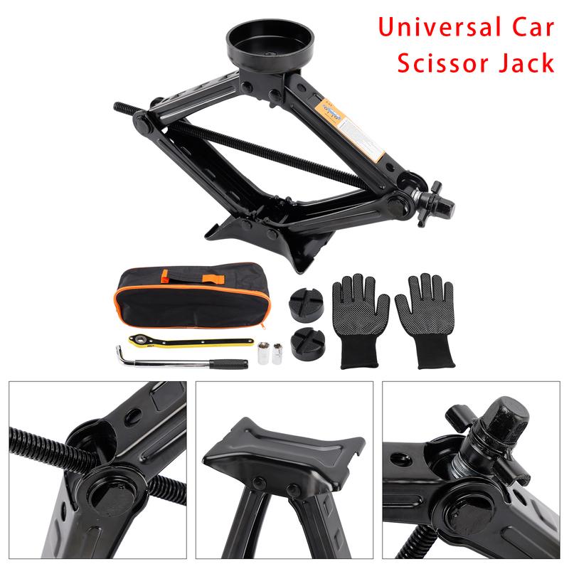Artudatech Car Jack 2.5 T/2500 Kg Universal Scissor Jack Wheel Brace Wrench For SUV MPV Car Accessories