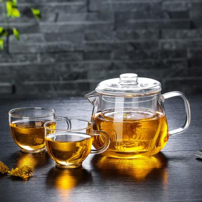 High Temperature Resistant Glass Flower Teapot, Little Penguin Pot Creative Brewing Teapot High Borosilicate Glass Pot 400ml