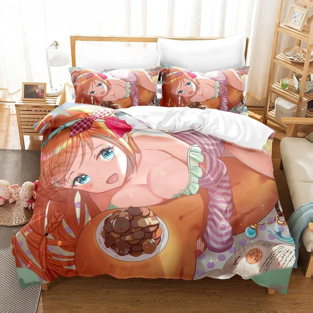 

Anime Series Princess Bedding Set 200x200cm Duvet Cover Pillowcase , Anime Character Duvet Cover Set Luxury Boy & Girl Gifts 135x200cm