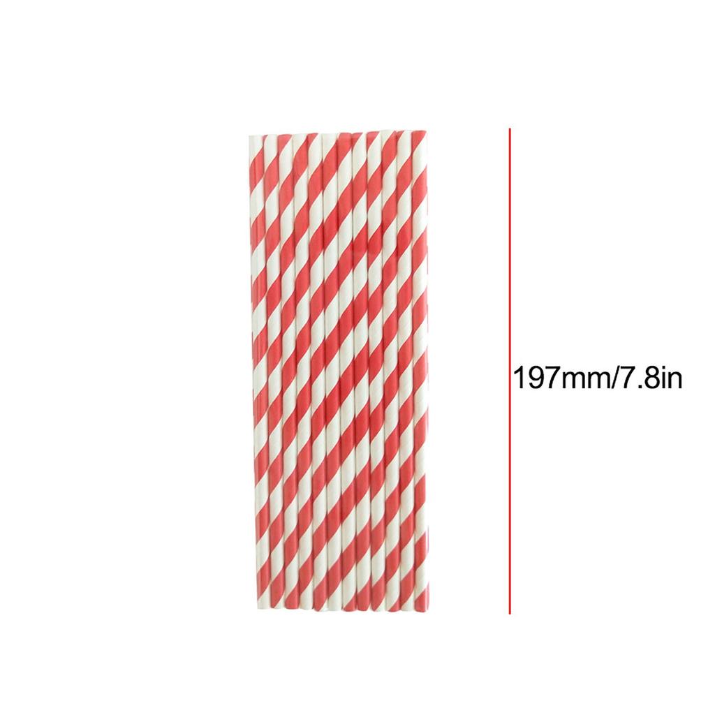 Retro Stripe Paper Drinking Straws Vintage Polka Party Wedding Birthday Straw