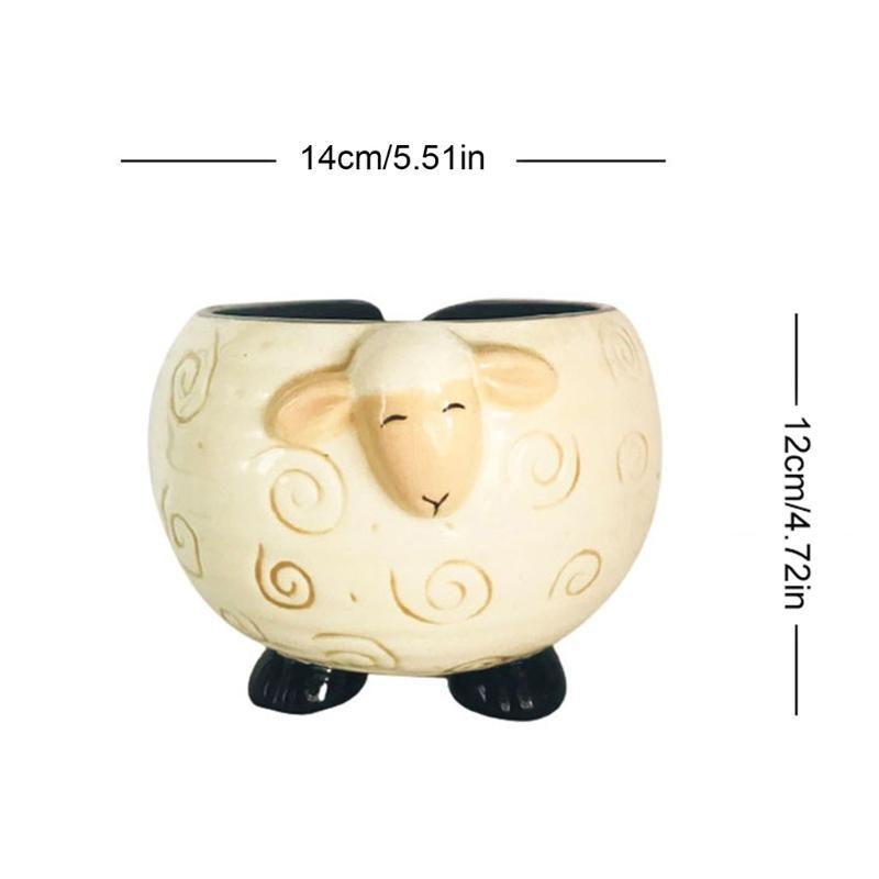 Sleepy Sheep Ceramic Yarn Bowl Yarns Ball Storage Holder Knitting Crochet Craft