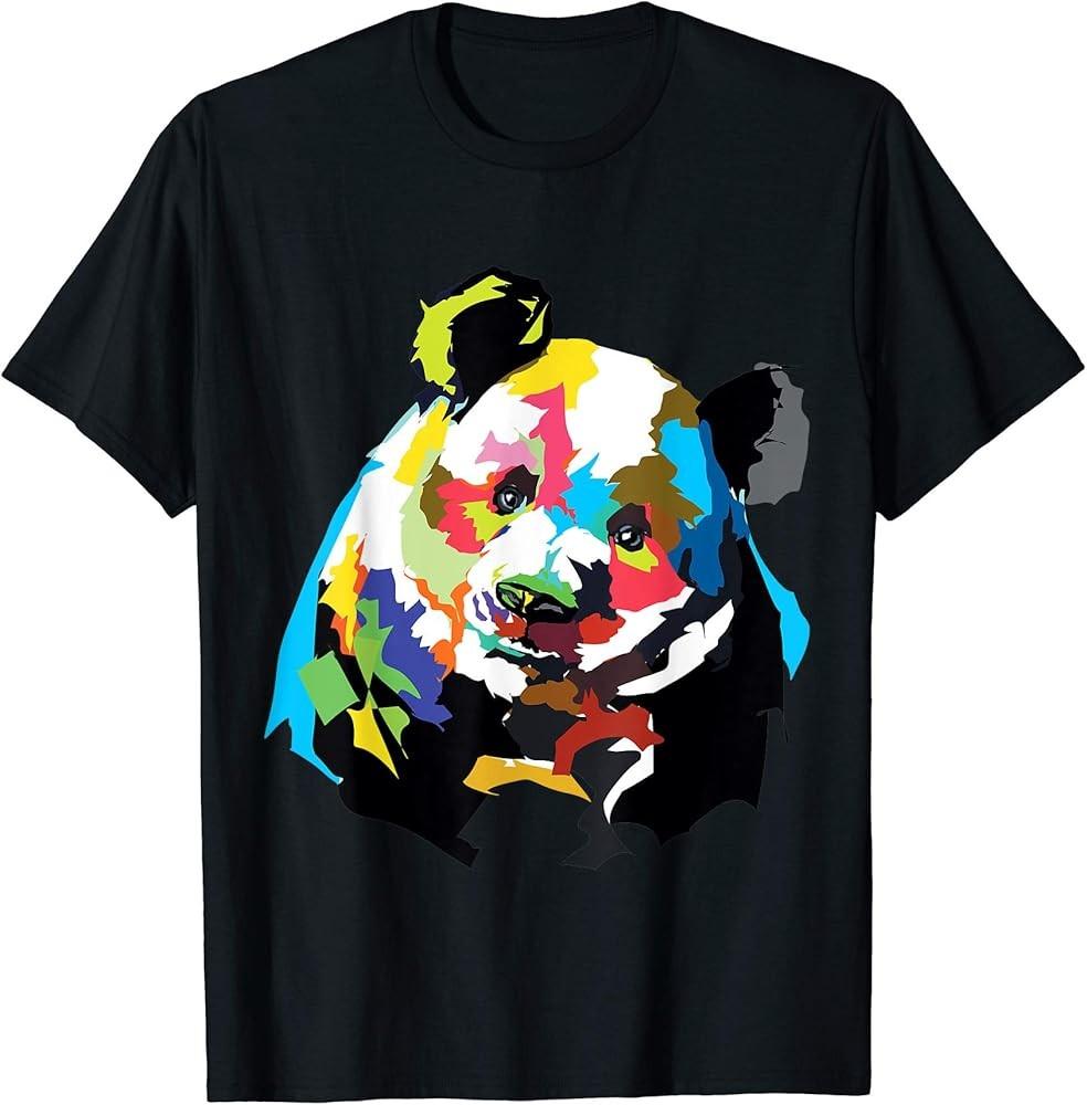 Vintage Panda Bear Print Cute T-Shirt Unisex T-Shirt XL