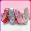 Girls' Hanfu Embroidered Dance Shoes, Traditional Chinese Style Costume Footwear, Old Beijing Cloth Performance Shoes