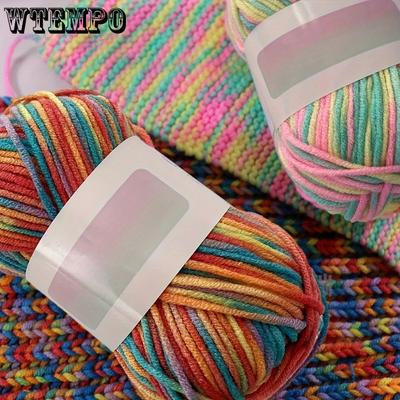 Zestaw 4 sztuk włóczek akrylowych Gradient Mixed Color Miękka włóczka rzemieślnicza do ręcznego robienia na drutach maszynowych Szydełkowanie Idealna na szaliki, swetry, skarpetki, rękawiczki Łącznie 7,05 uncji