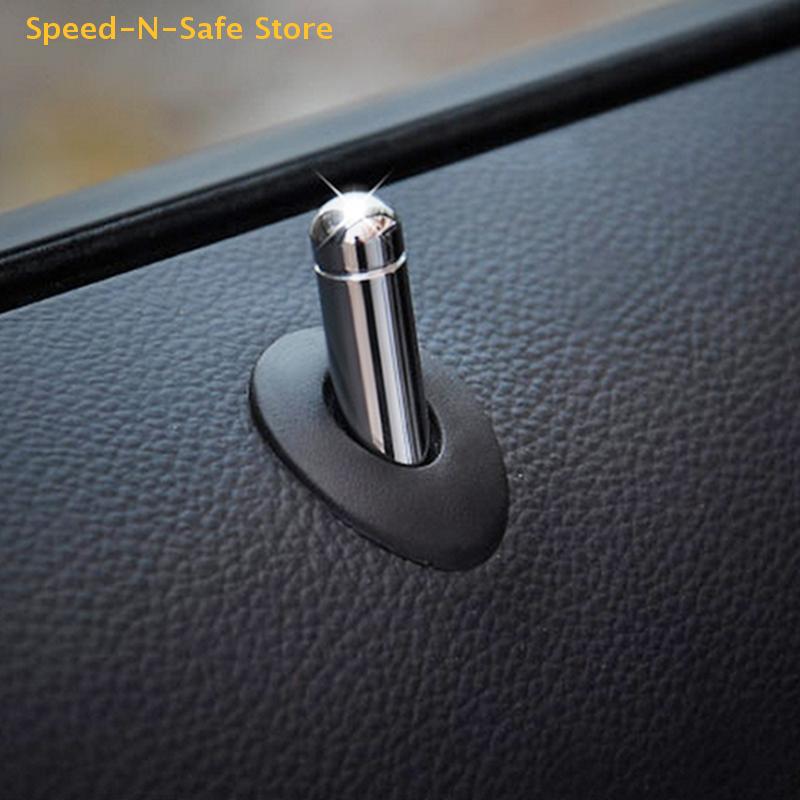 Car Door Lock Stick Pin Cap Trim For Cruze Trax Malibu For Car Modification Aluminum Alloy Electroplated Door Handle