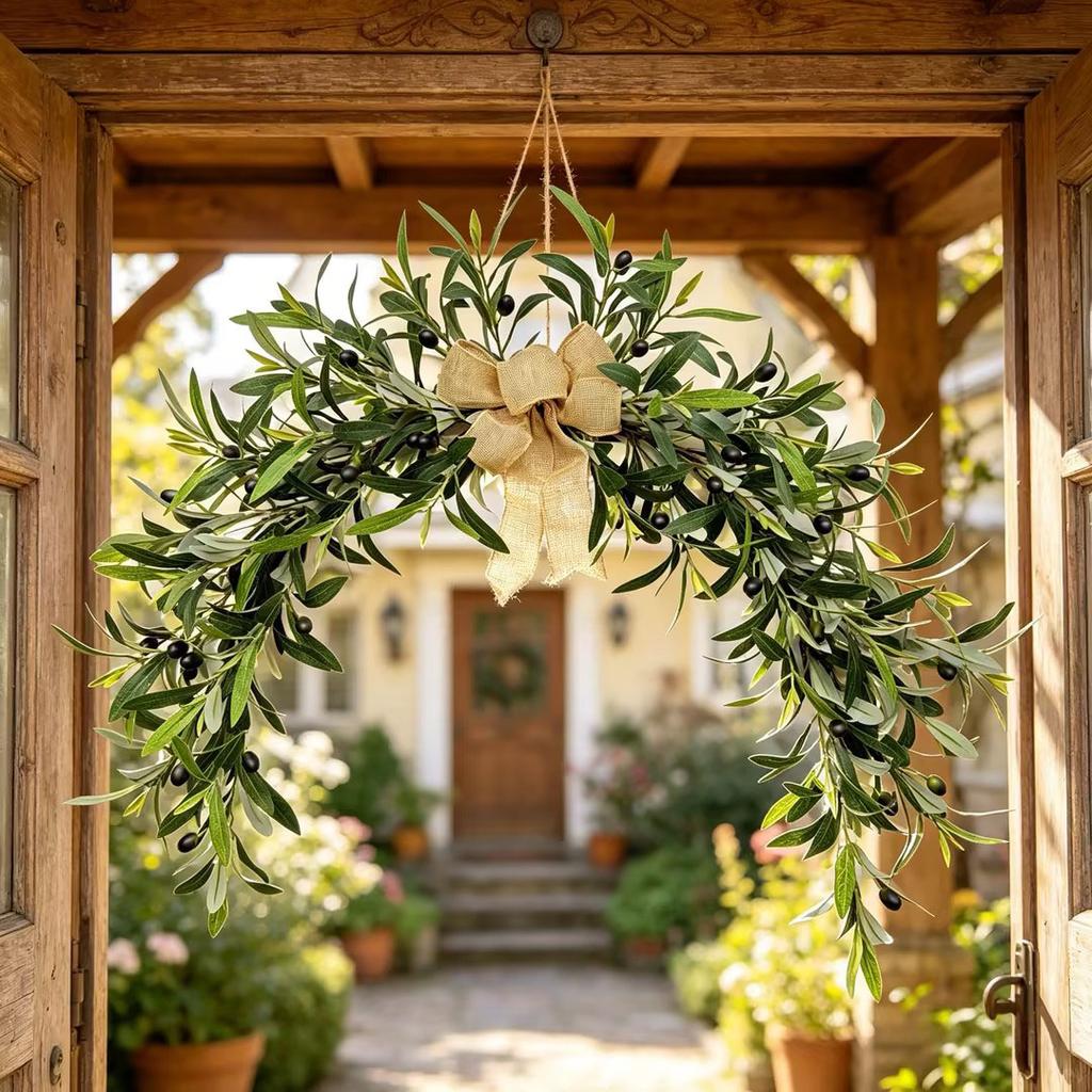 Olive Leaf Door Hanging Decoration Spring And Summer Simulation Decoration
