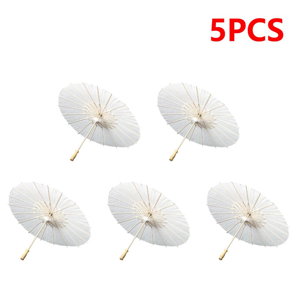 2-10PCS Parasol Umbrellas for Wedding Photography Props 60cm DIY White Paper Umbrella Summer Party Beach Baby Shower Decor
