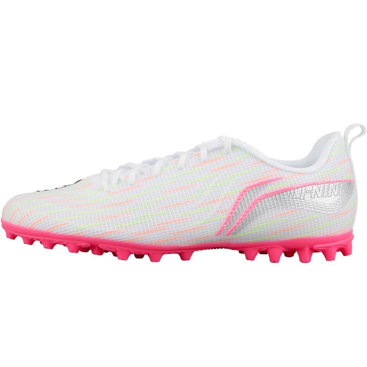 Li Ning Kids PU Fashion Versatile Football Shoes Kids Football Shoes Pink YKGU024-5