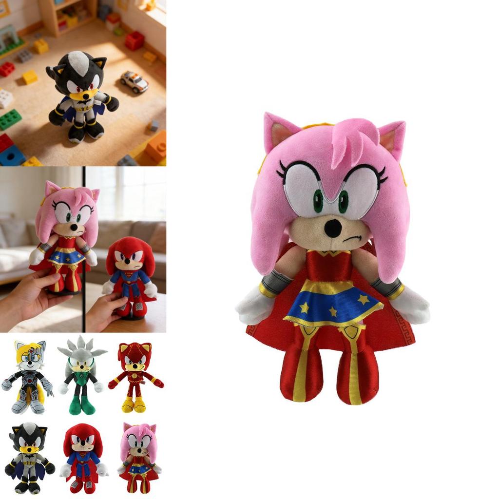 Sonic Super League Stuffed Animal With Short Plush For Playroom Decor And Gifts