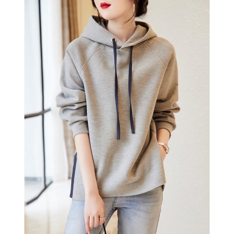 Demana Damen Kapuzensweatshirt mit Schlitzdetail