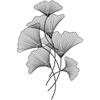 Chinese Wrought Iron Ginkgo Leaf Wall Sticker Accessories Home Living Room Wall Mural Decoration Office Hotel Wall Decor Items