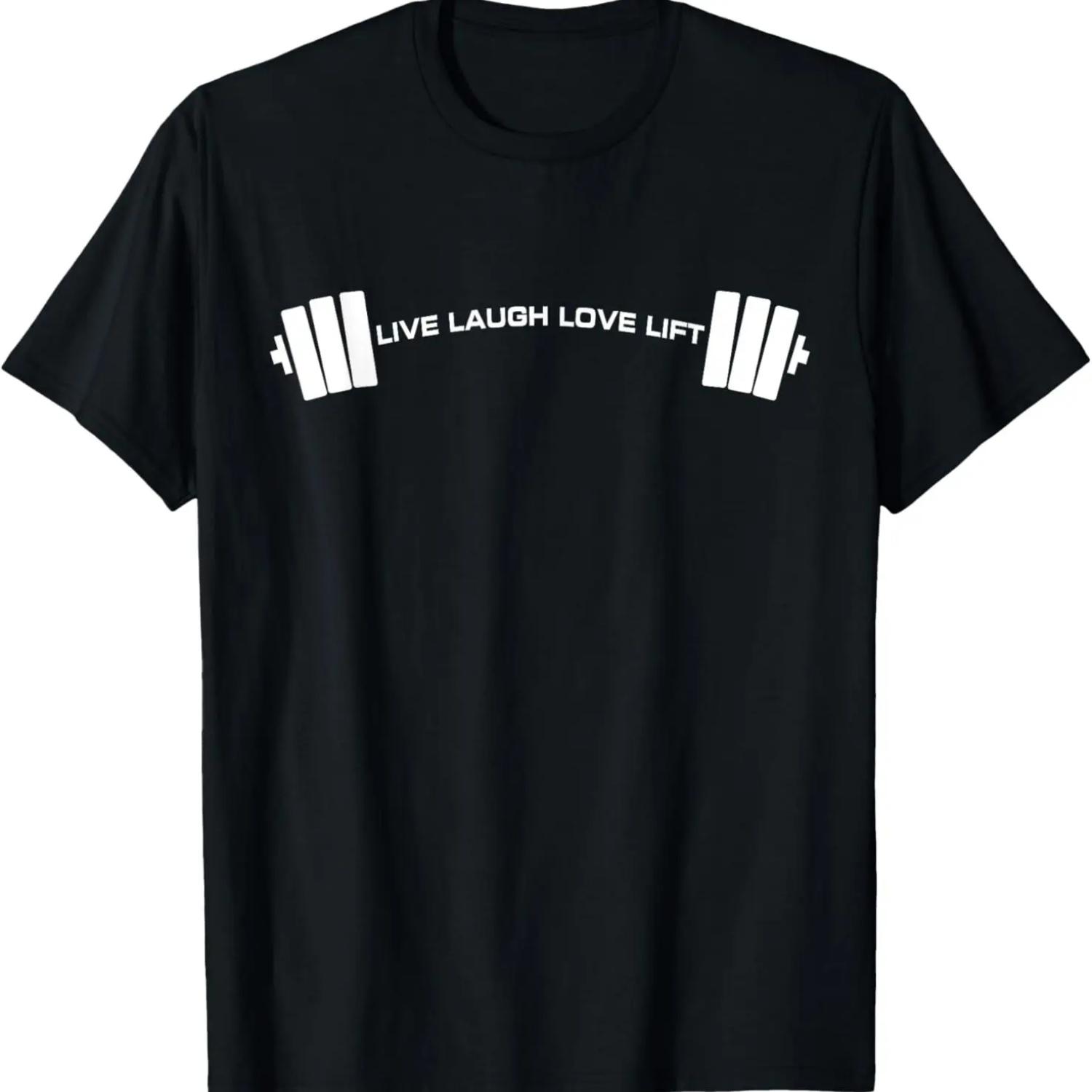 

C521 ЖИВИ СМЕЙСЯ ЛЮБИ ПОДНИМАЙ Футболка для тренировок в зале, фитнеса, ММА XXXXXL чёрный