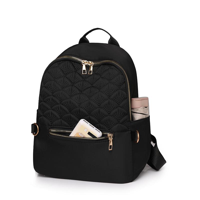 Ромбовидный рюкзак Женская сумка через плечо с буквенным принтом Дорожный рюкзак синий — фото 22