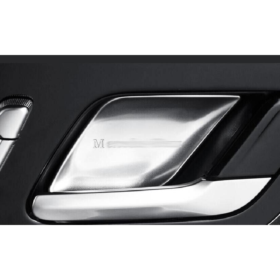 Fit For Benz EQE EQS - Silver Titanium Inner Door Bowl Cover Trim 4PCS