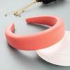 Diadema para mujer, diadema de ala ancha de Color Makaron, aro para el pelo para la cara de Color sólido con esponja gruesa Simple