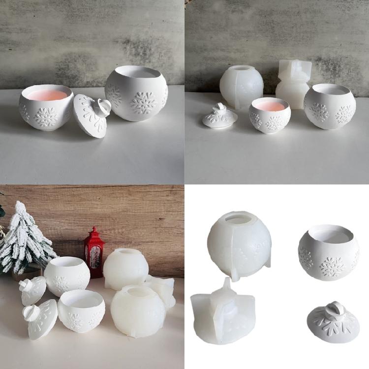 Mehrzweck-Schneekugelform Flexible DIY-Schneeflocken-Kugelform Perfekt für Kerzenhalter und Harzhandwerk