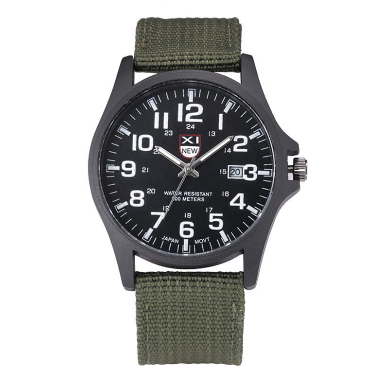 XINEW Cheap Watches Men's Nylon Calendar Army Quartz Watch