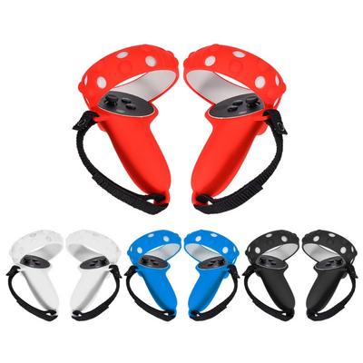 For The Oculus Quest 2 VR Glasses Controller Handle Sleeve Handle Silicone Protective Case with Adjustable Wrist Strap
