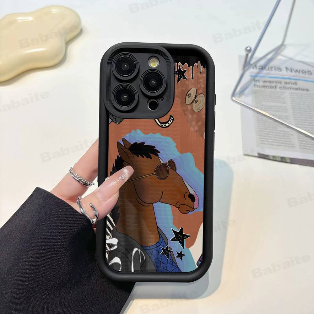 

Classic Animation BoJack H-Horseman Phone Case For IPhone 17 16 15 14 13 12 11 Pro Max Mini Plus Soft TPU Back Cover iPhone 12 pro