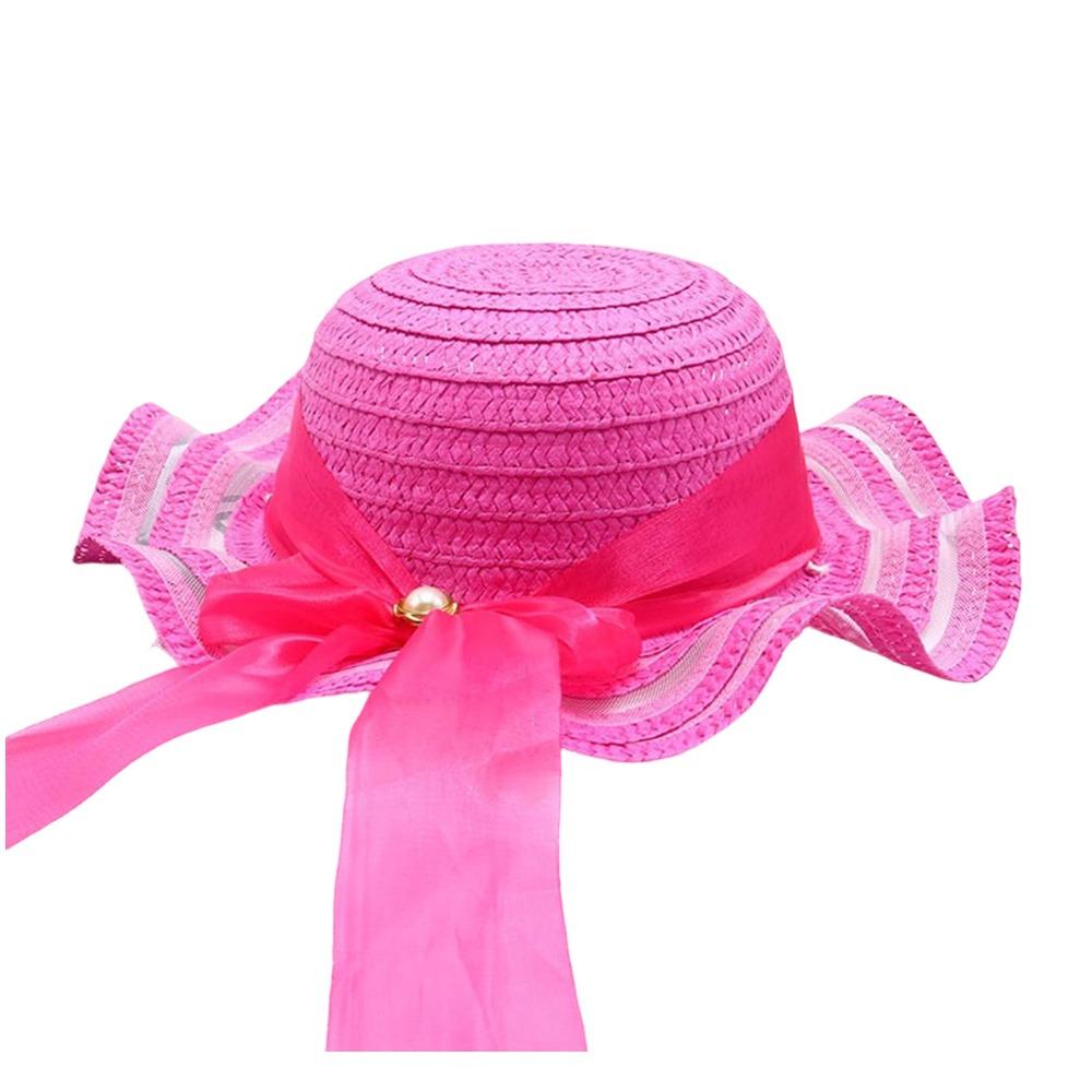Wide Brim Sun Hat Flower Decoration Beach Hat Sweet Straw Hat  Beach розы красного