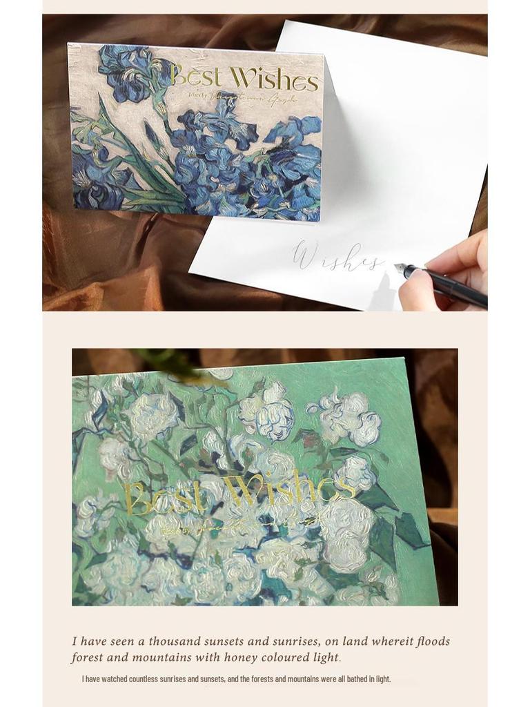 Retro Oil Painting Foldable Greeting Card & Envelope Set - Art Sketchbook Edition