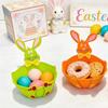 Jewelry Organizer Metal Rabbit Candy Box Exquisite Cut Felt Bunny Basket Small Portable Easter Storage Case Children Gifts