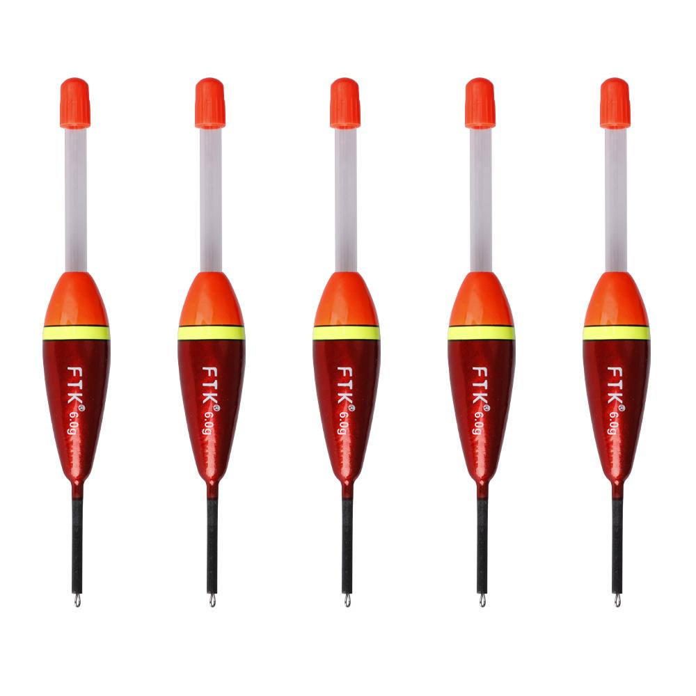 FTK5pcs Fishing Float 13cm-15cm 4g-6g Vertical Buoy For Carp Fishing Accessories Tackle