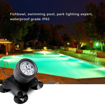 Waterproof Fishbowl  Light Aquarium Diving Spotlight With Suction Cup Remote Control 360 Degrees