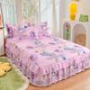 Bed Skirt Cotton Bedspread Set Embroidery Bed Dress Pillow Cases 3 Pieces/Set For King/Queen Double 1.5/1.8/2M Sheet Cover