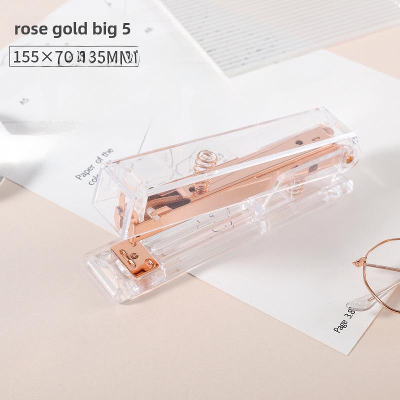 

Набор степлеров Nordic Rose Gold с квадратной головкой и прозрачным покрытием: Офисный, экономящий труд, большой и малый, нет. 12 скоб.