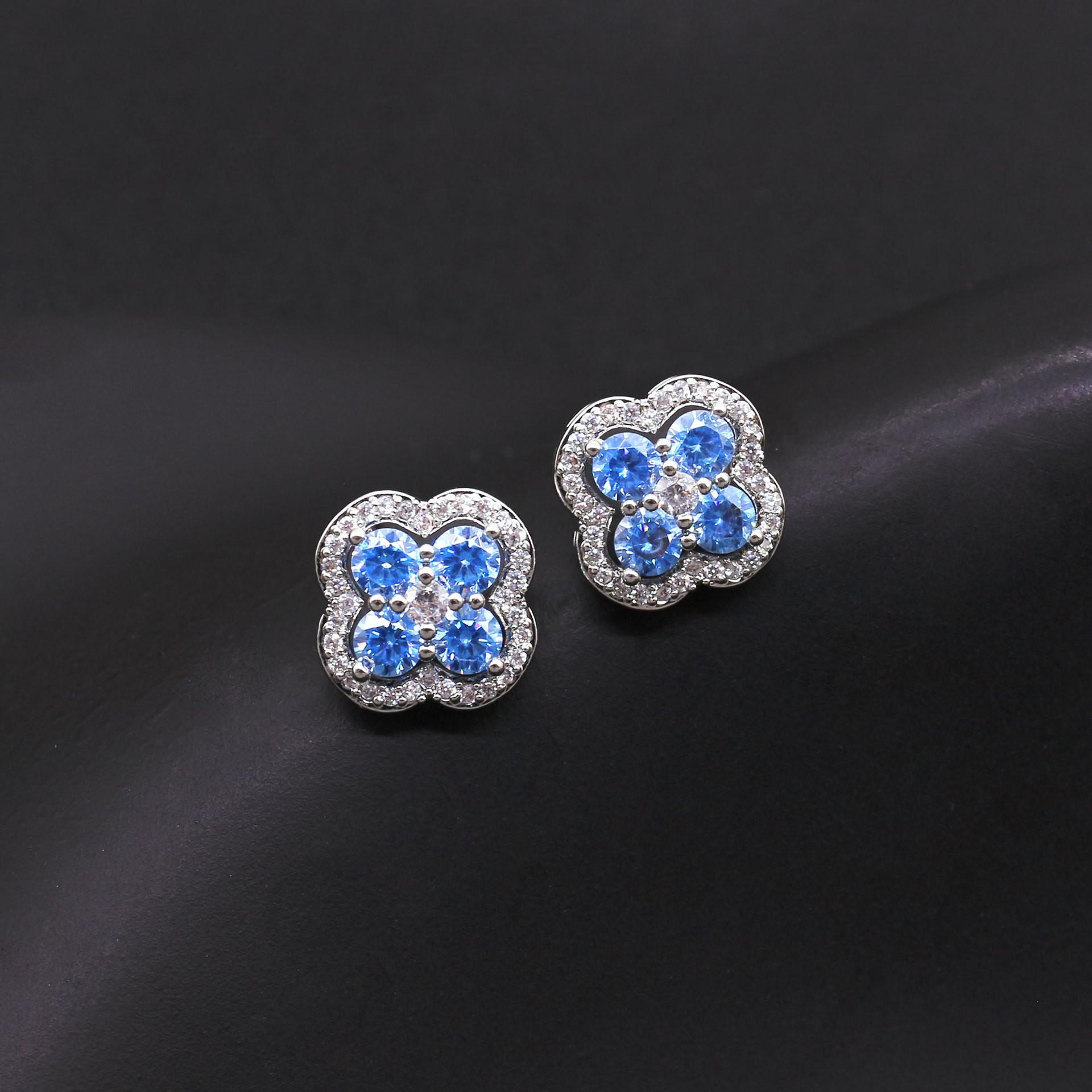 Изысканные Высококачественные Серьги-Гвоздики с Фианитами - Элегантные Женские Аксессуары