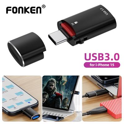 FONKEN 2'si 1 arada Kart Okuyucu USB OTG Adaptör Tip-C'den USB 3.0'a Yüksek Hızlı USB C'den TF Hafıza Kartına Cep Telefonu için