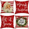 New Christmas Digital Printed Pillow Cover Santa Claus Pine Branch Garland Car Sofa Cushion Cover