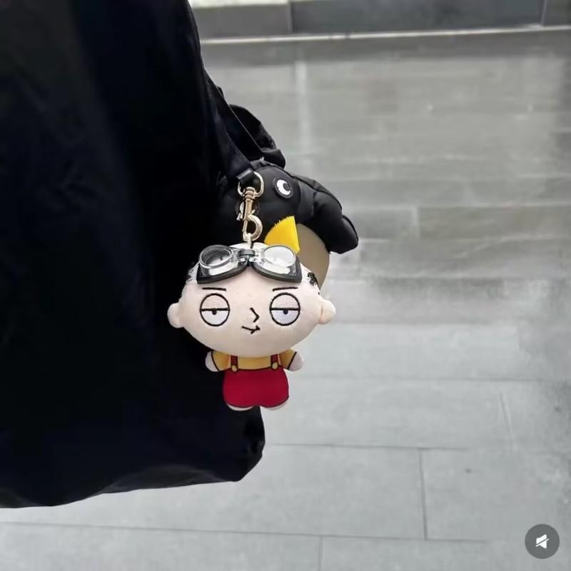 10Cm Cute Family Guy Stewie·Griffin Printed Cotton Doll Plush Toy - Keychain & Bag Charm Trendy Toys Holiday Gifts Collectible