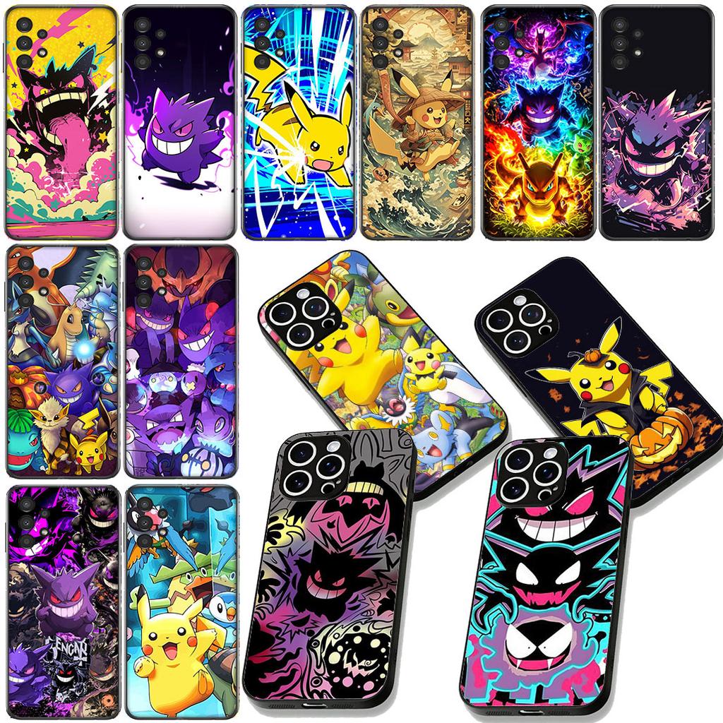 P-Pokemons GO P-Pikachus Gengar Cover for Motorola Moto G86 G14 G35 G34 G45 G55 G67 G75 G85 G24 G15 G54 G57 Power Phone Case