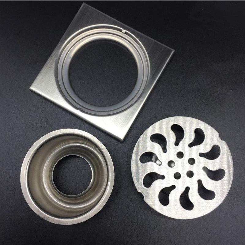 Stainless Steel Round Anti-Clogging Glide Cover Shower Drain Hair Catcher for Bath Wash Machine Toilet Sewer