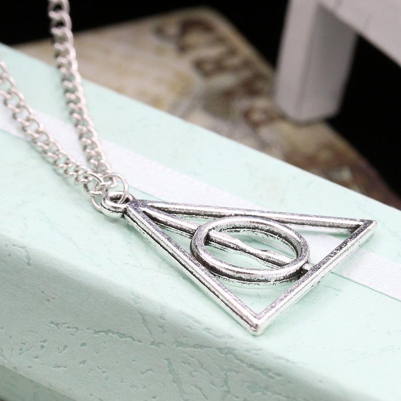 Harry Potter Deathly Hallows Luna Pendant Necklace - Retro Sweater Chain.