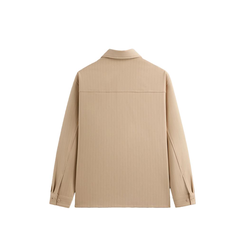 Kith Double Weave Ace Fashion Versatile Button-Down Long Sleeve Shirt Men shirts Khaki KHM032986-246