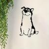 Metal Dog Wall Art Sculpture Powder Coated Home Office Decor Gift