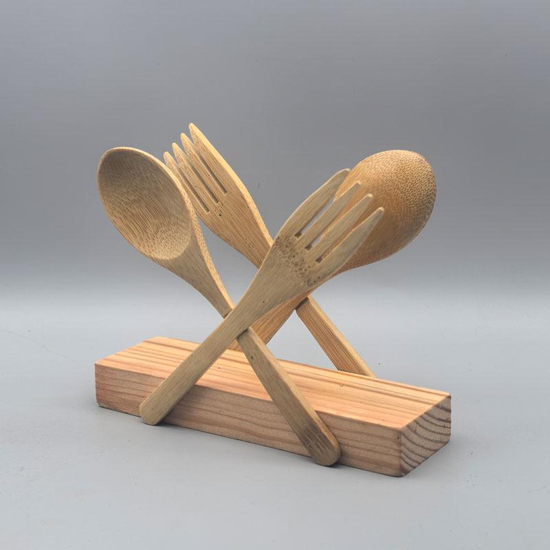 Sleek Modern Iron & Wood Utensil and Napkin Holder for Kitchen, Dining Room, Bar, or Cafe.
