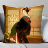 Klassieke Retro Japanse Geisha Vrouw Kussensloop Vierkante Kussen Slaapkamer Bank Vrije Tijd Comfort Auto Woonkamer Huisdecoratie 40X40